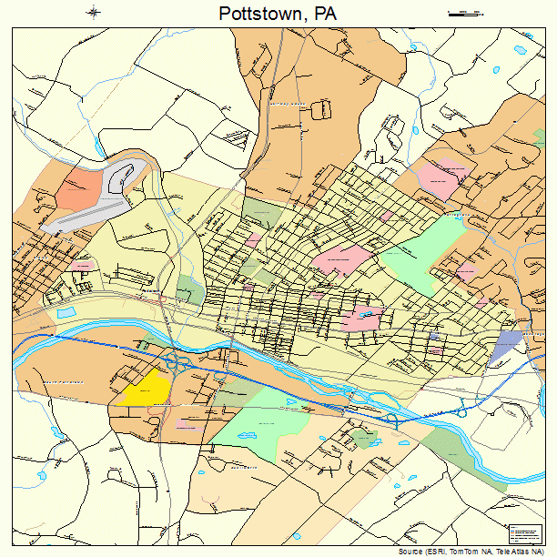 Pottstown, PA street map