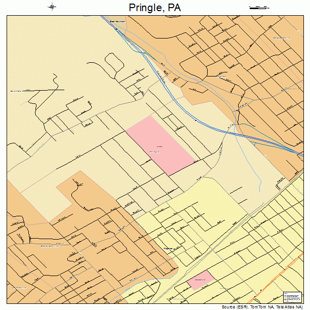 Pringle, PA street map