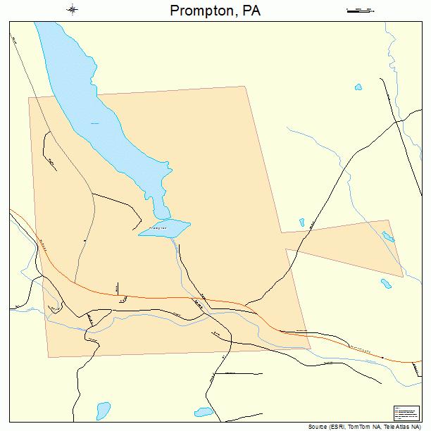 Prompton, PA street map