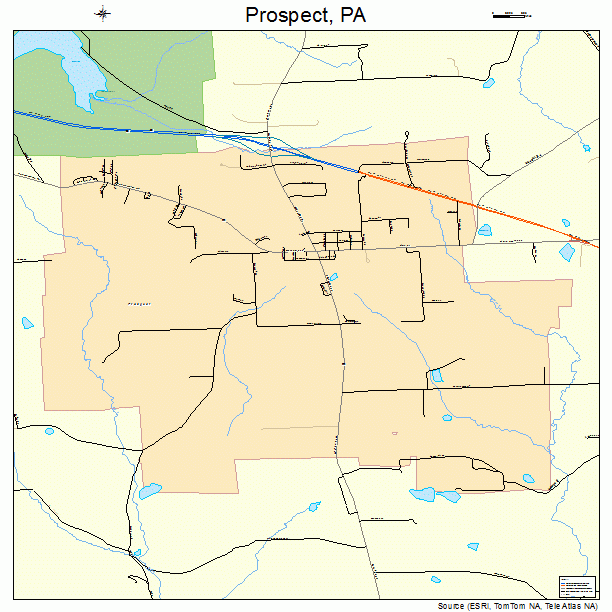 Prospect, PA street map