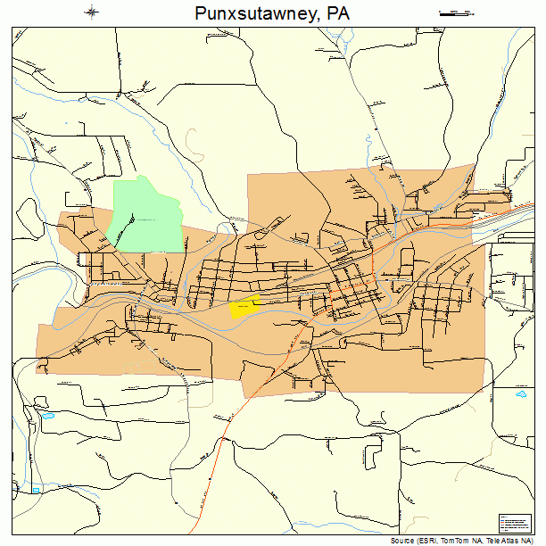 Punxsutawney, PA street map