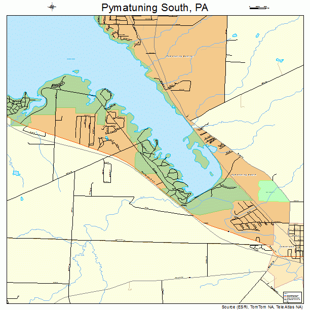 Pymatuning South, PA street map