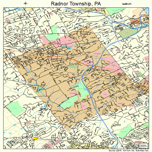 Radnor Township, PA street map