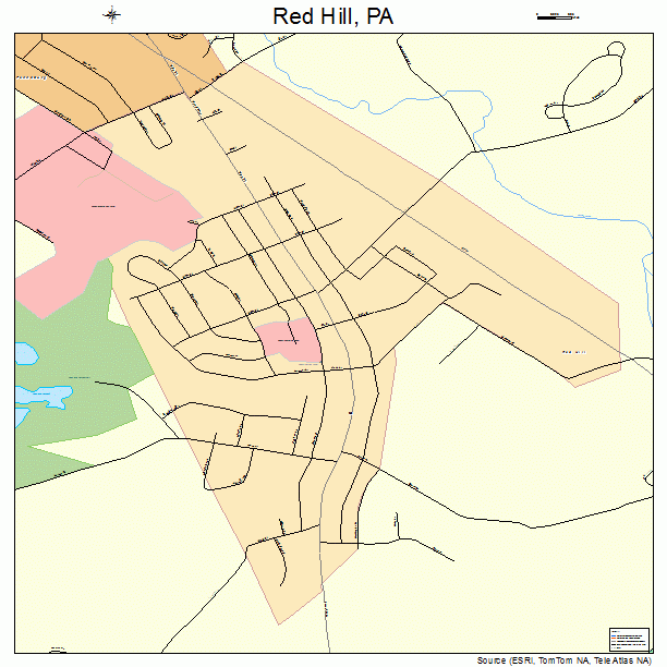 Red Hill, PA street map