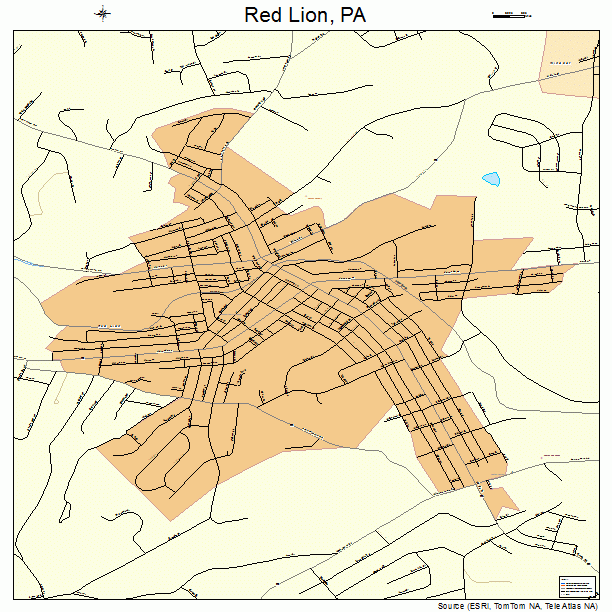 Red Lion, PA street map