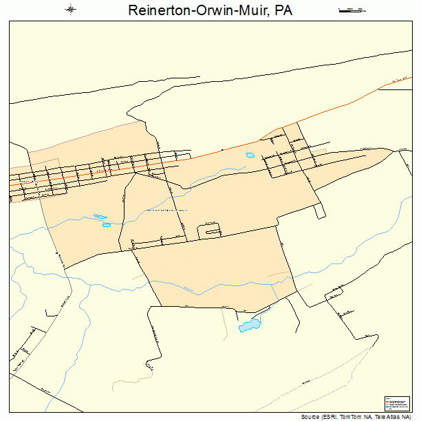 Reinerton-Orwin-Muir, PA street map