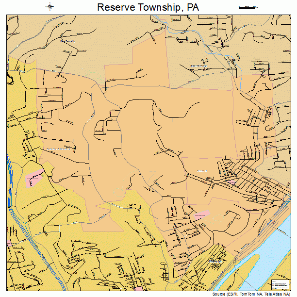 Reserve Township, PA street map