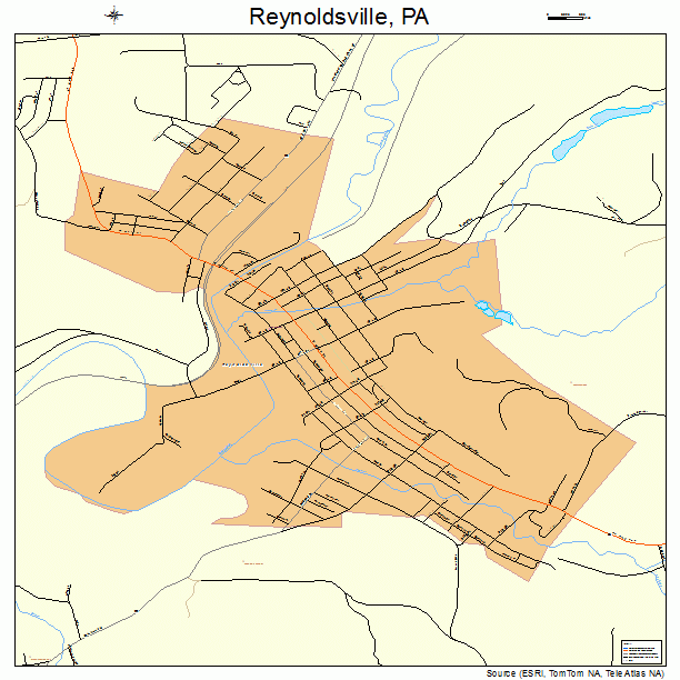 Reynoldsville, PA street map
