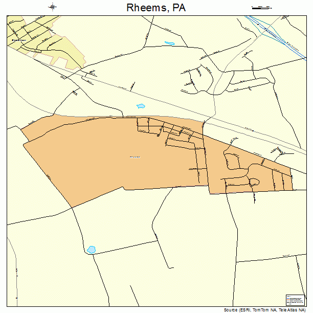 Rheems, PA street map