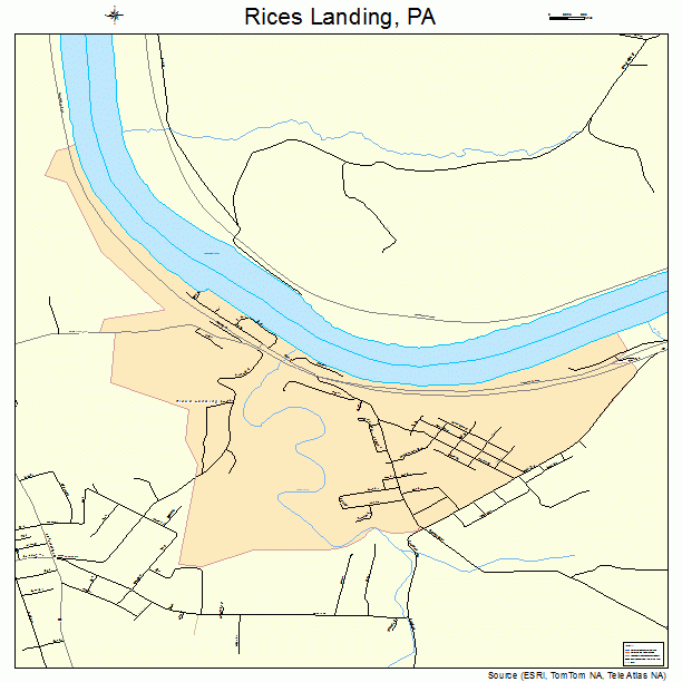 Rices Landing, PA street map