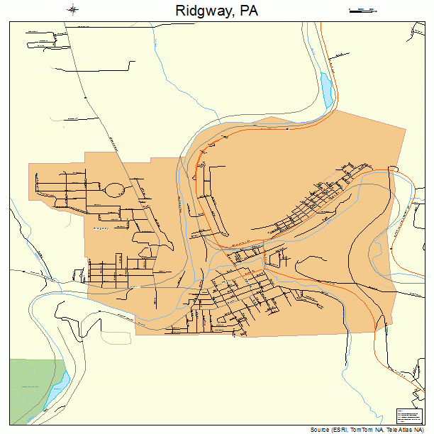 Ridgway, PA street map