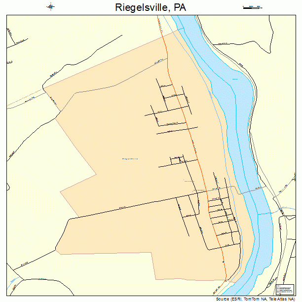 Riegelsville, PA street map