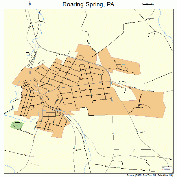 Roaring Spring, PA street map