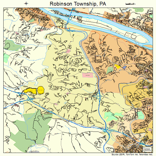 Robinson Township, PA street map