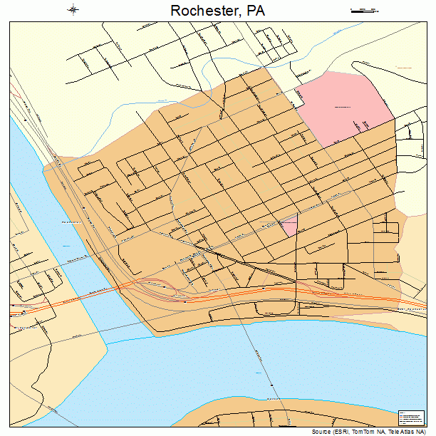 Rochester, PA street map