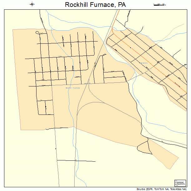 Rockhill Furnace, PA street map