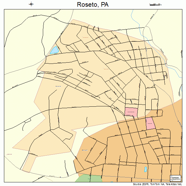 Roseto, PA street map
