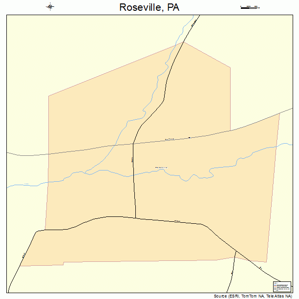 Roseville, PA street map