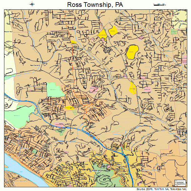Ross Township, PA street map