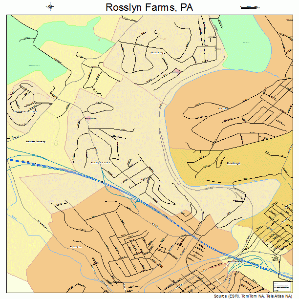 Rosslyn Farms, PA street map