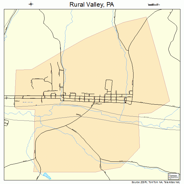 Rural Valley, PA street map