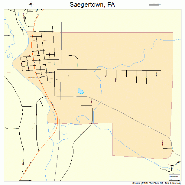 Saegertown, PA street map