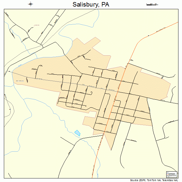Salisbury, PA street map