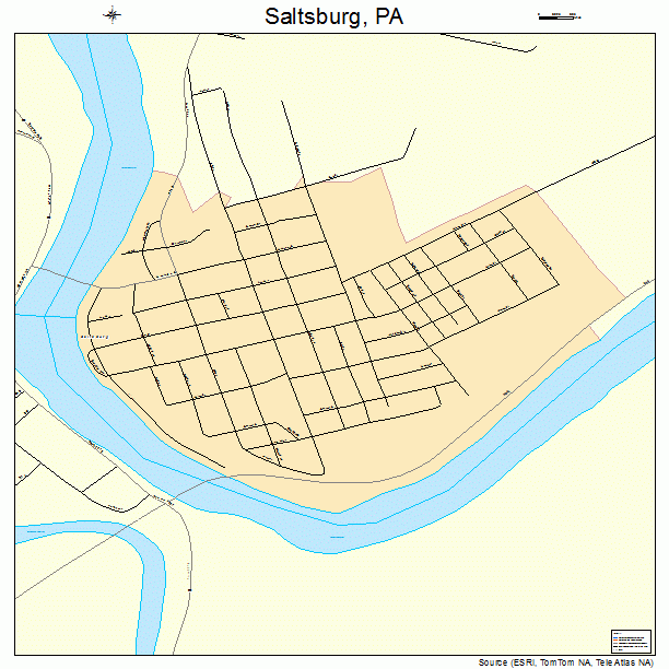 Saltsburg, PA street map
