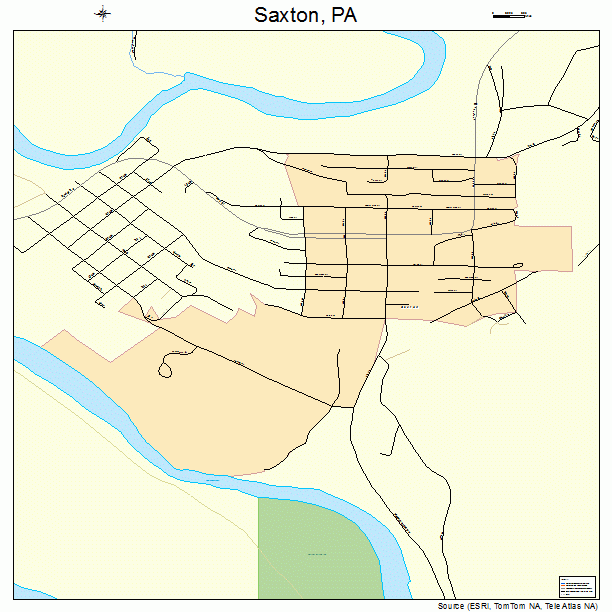 Saxton, PA street map