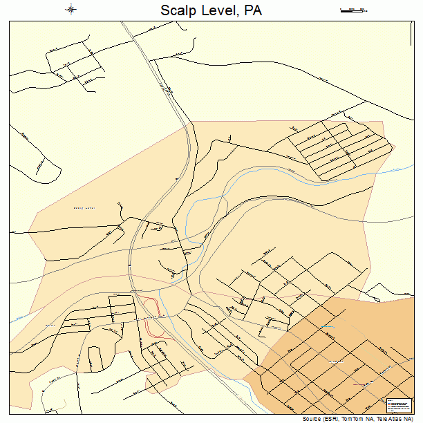 Scalp Level, PA street map