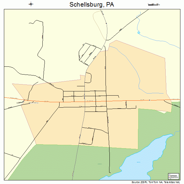 Schellsburg, PA street map