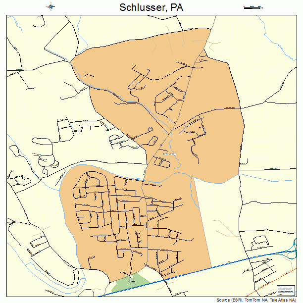 Schlusser, PA street map