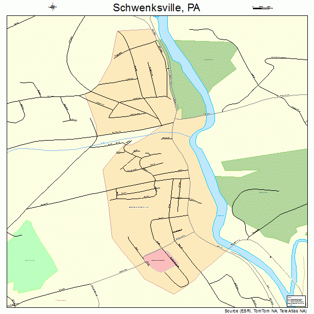Schwenksville, PA street map