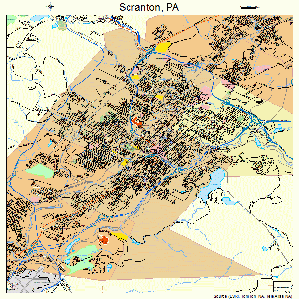 Scranton, PA street map