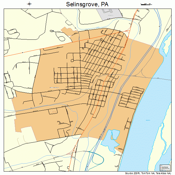 Selinsgrove, PA street map