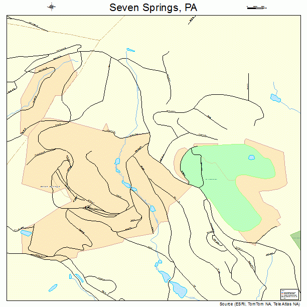 Seven Springs, PA street map