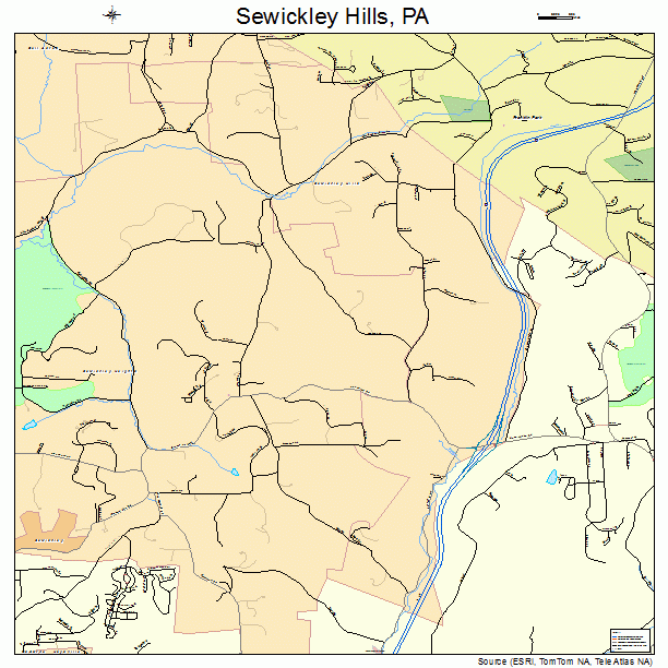Sewickley Hills, PA street map