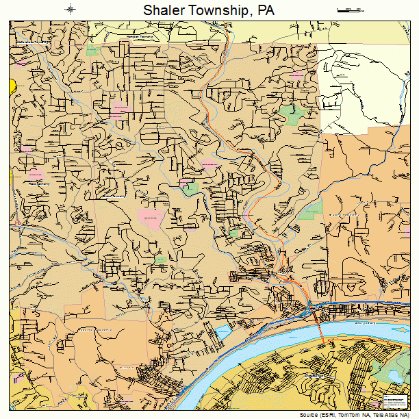 Shaler Township, PA street map