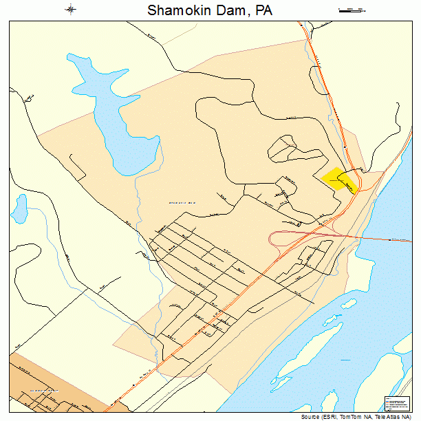 Shamokin Dam, PA street map