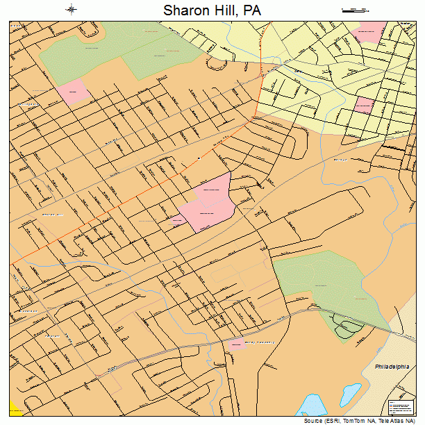 Sharon Hill, PA street map