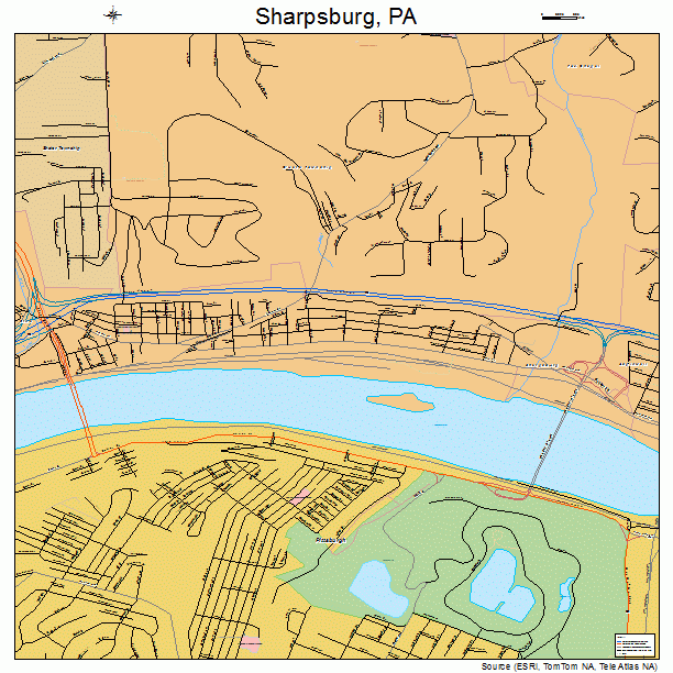 Sharpsburg, PA street map