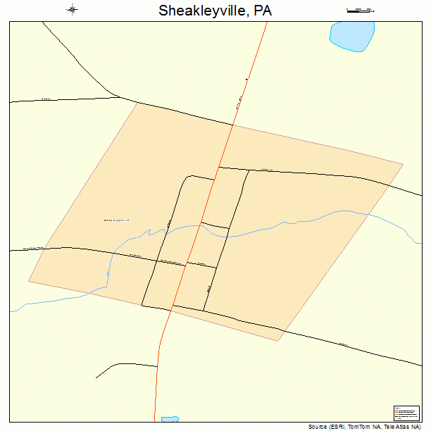 Sheakleyville, PA street map