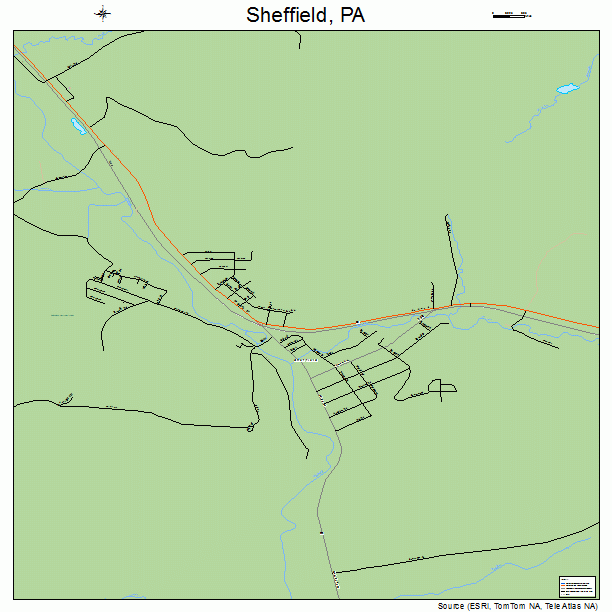 Sheffield, PA street map