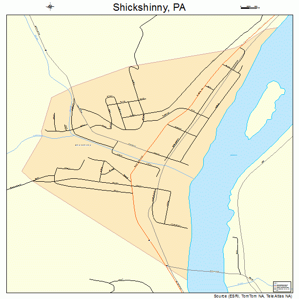 Shickshinny, PA street map