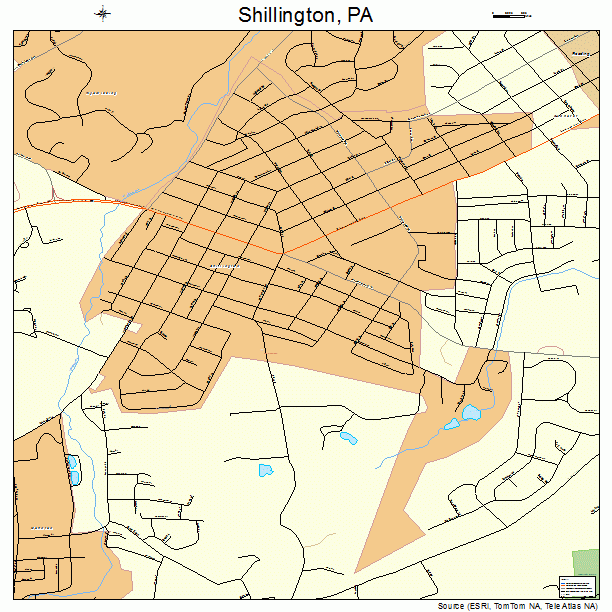 Shillington, PA street map
