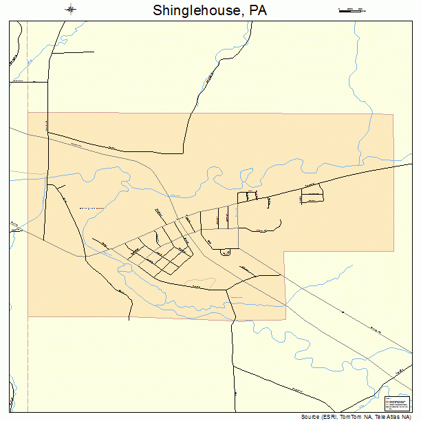 Shinglehouse, PA street map