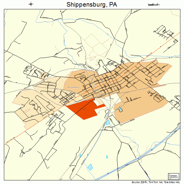 Shippensburg, PA street map