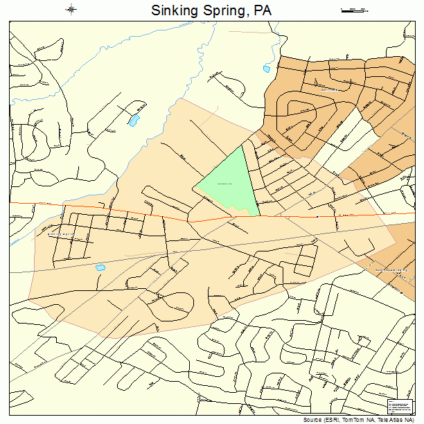 Sinking Spring, PA street map