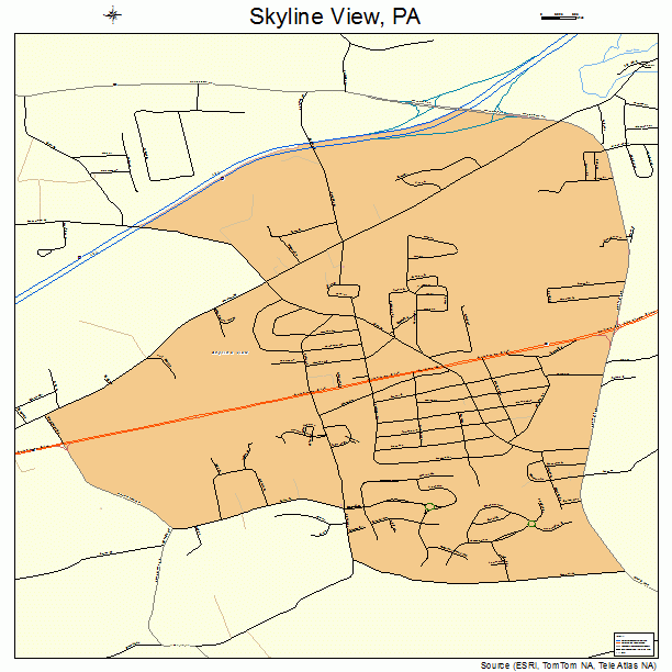 Skyline View, PA street map