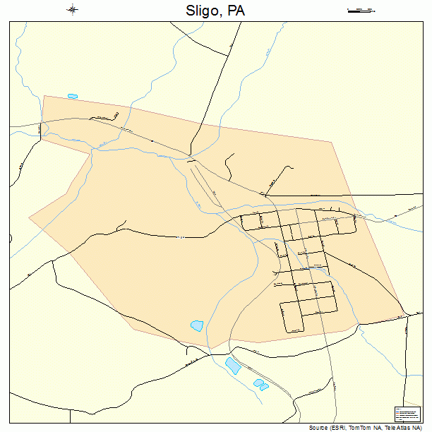 Sligo, PA street map